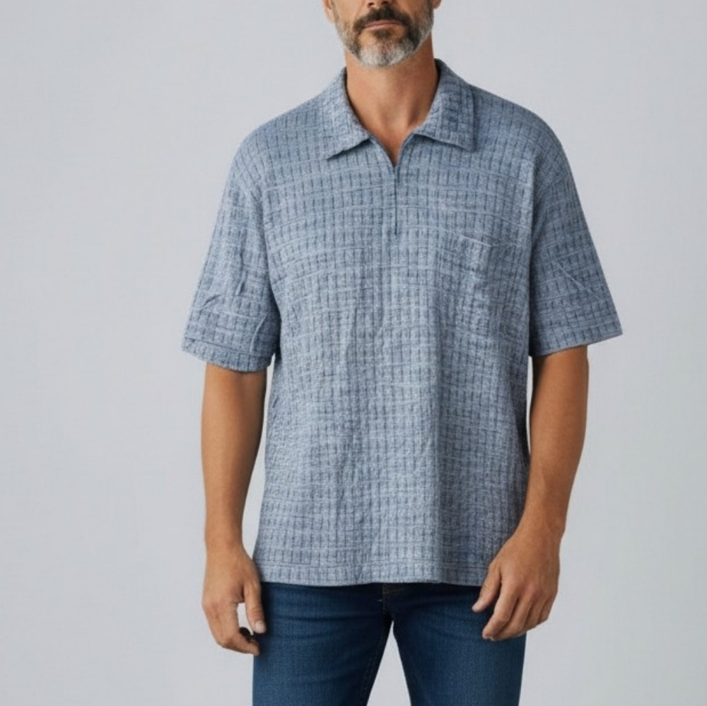 Auth! Valentino Vintage Zip Polo Shirt